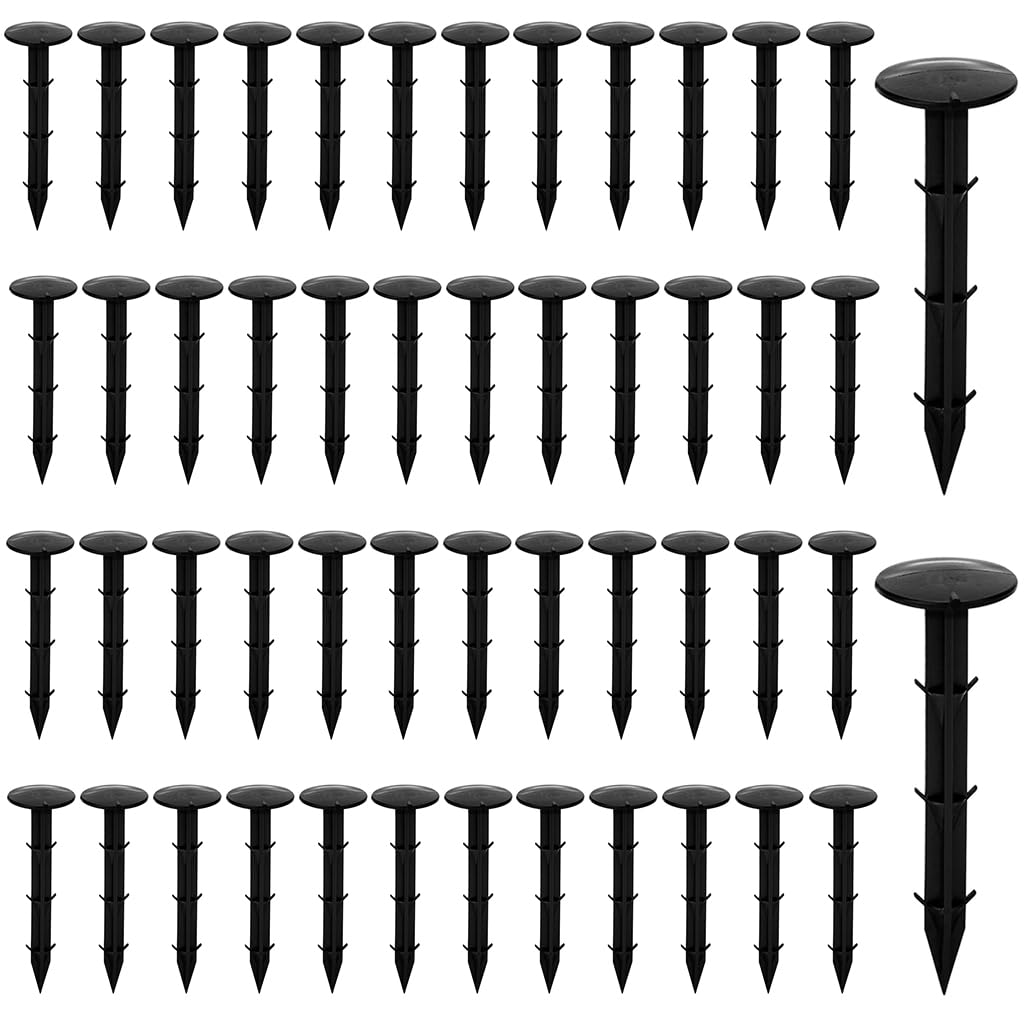 HASTHIP 50 Pcs Landscape Staples for Securing Landscape Fabric, Ground Cover or Drip Irrigation Tubing, Anti-UV Plastic Garden Stakes Staples Securing Pegs (11cm) HASTHIP 50 Pcs Landscape Staples for Securing Landscape Fabric, Ground Cover or Drip Irrigation Tubing, Anti-UV Plastic Garden Stakes Staples Securing Pegs (11cm)